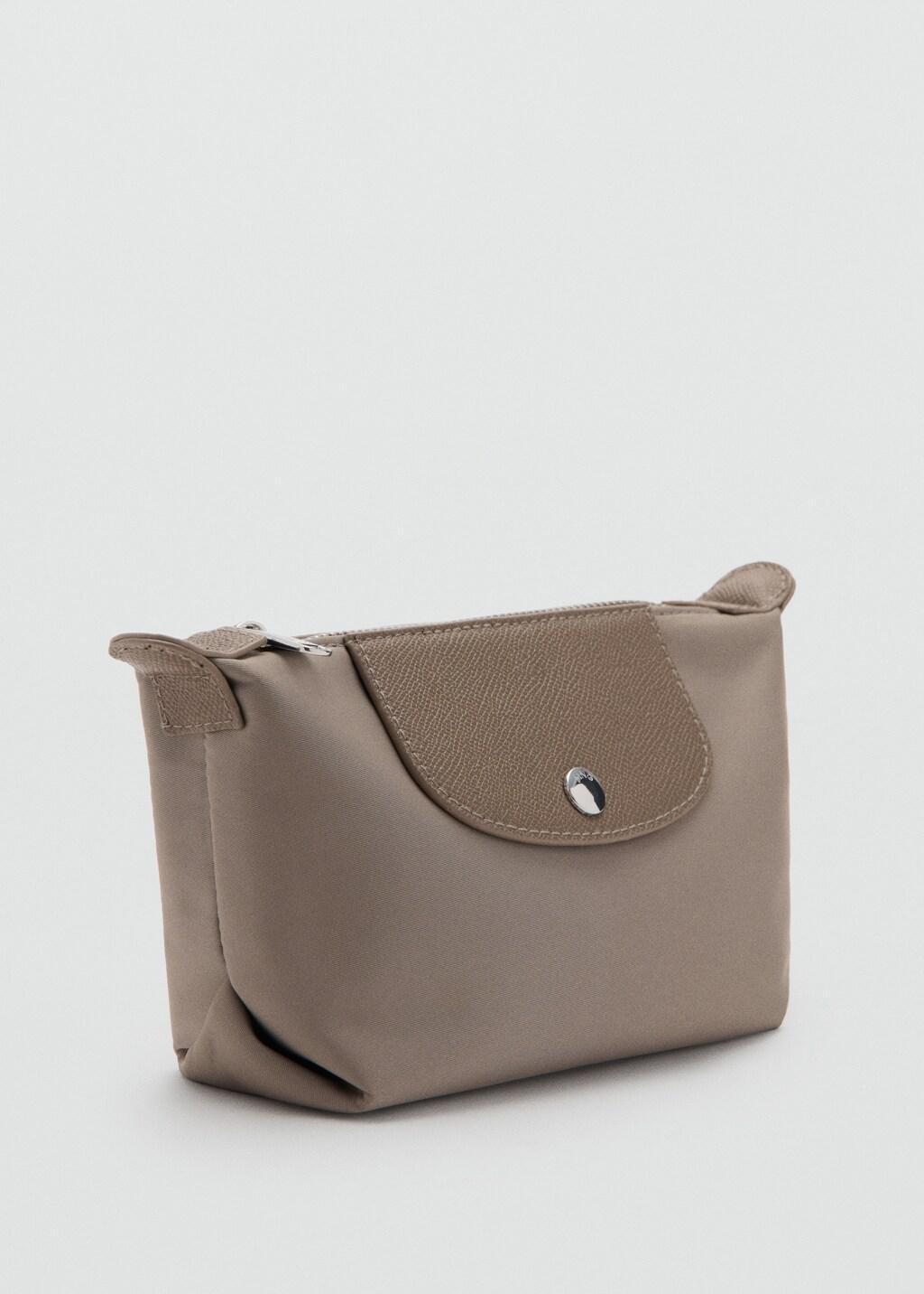 Brown Lt Pastel Medium Combined Nylon Toiletry Bag, Light Pastel Brown, large image number 1