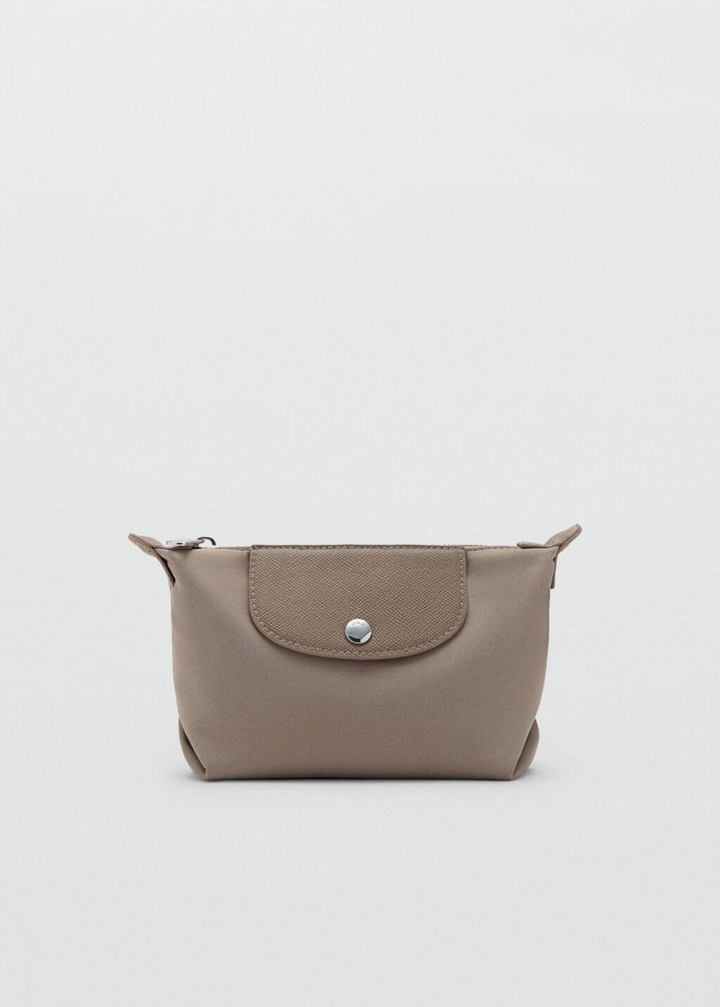 Brown Lt Pastel Medium Combined Nylon Toiletry Bag, Light Pastel Brown, large image number 4
