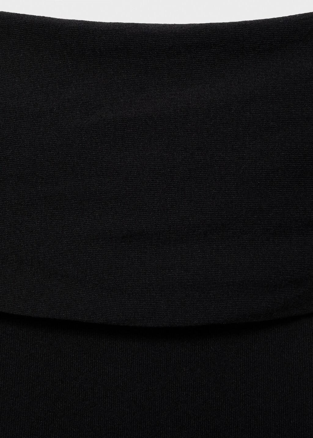 Black Strapless Knitted Dress, , large image number 1