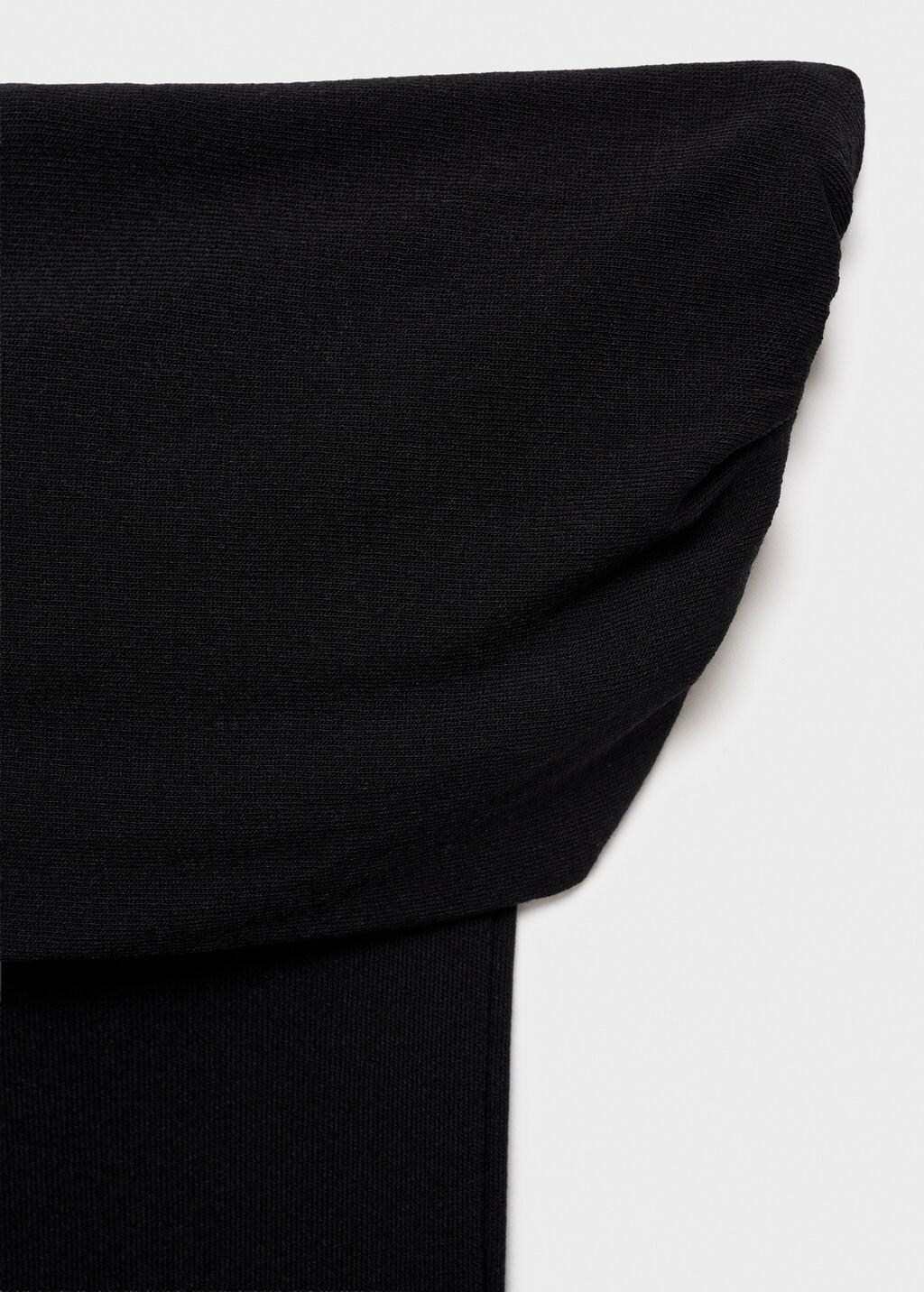 Black Strapless Knitted Dress, , large image number 4