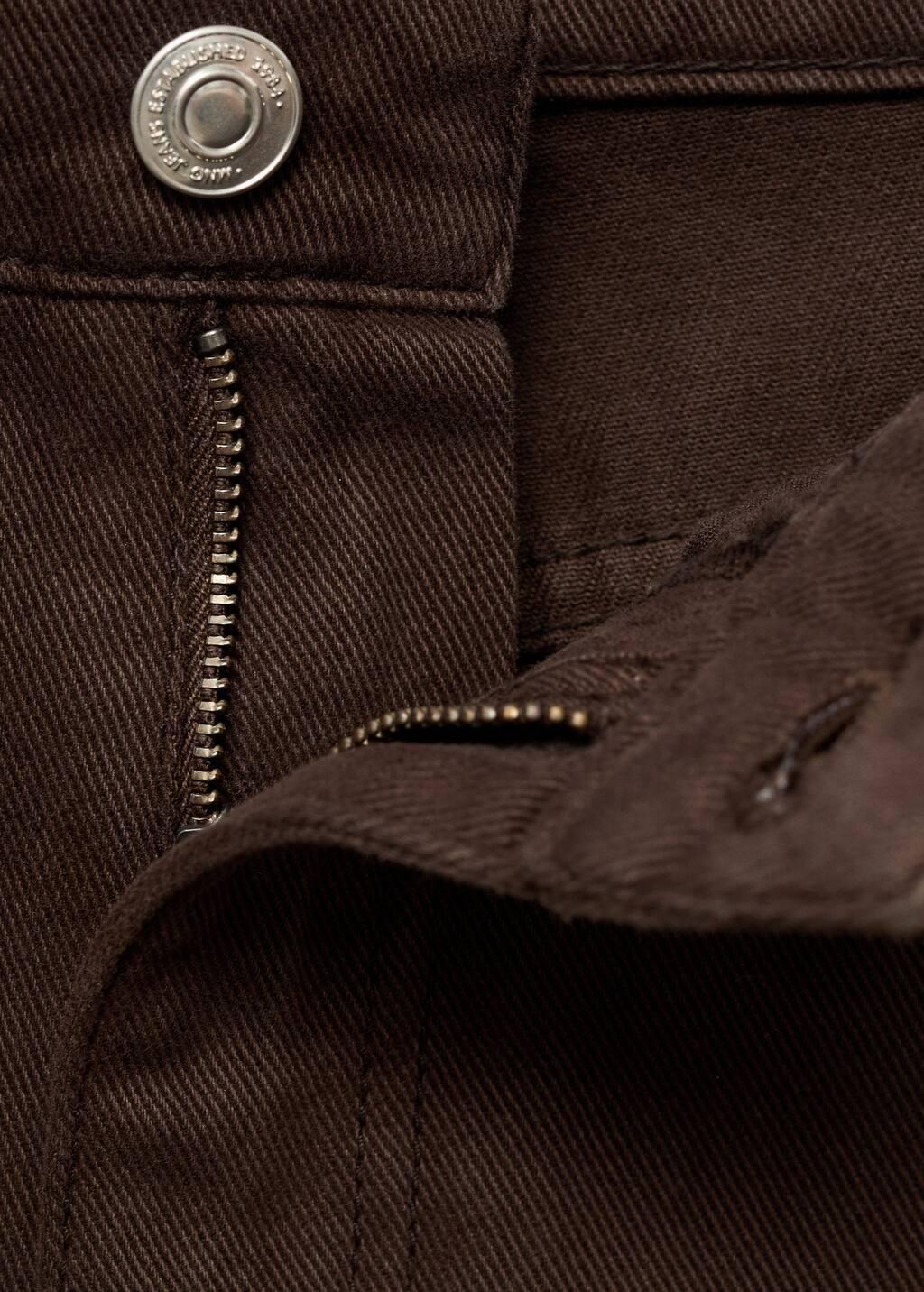 DARK BROWN Mid-rise barrel jeans, Dark Brown, large image number 4