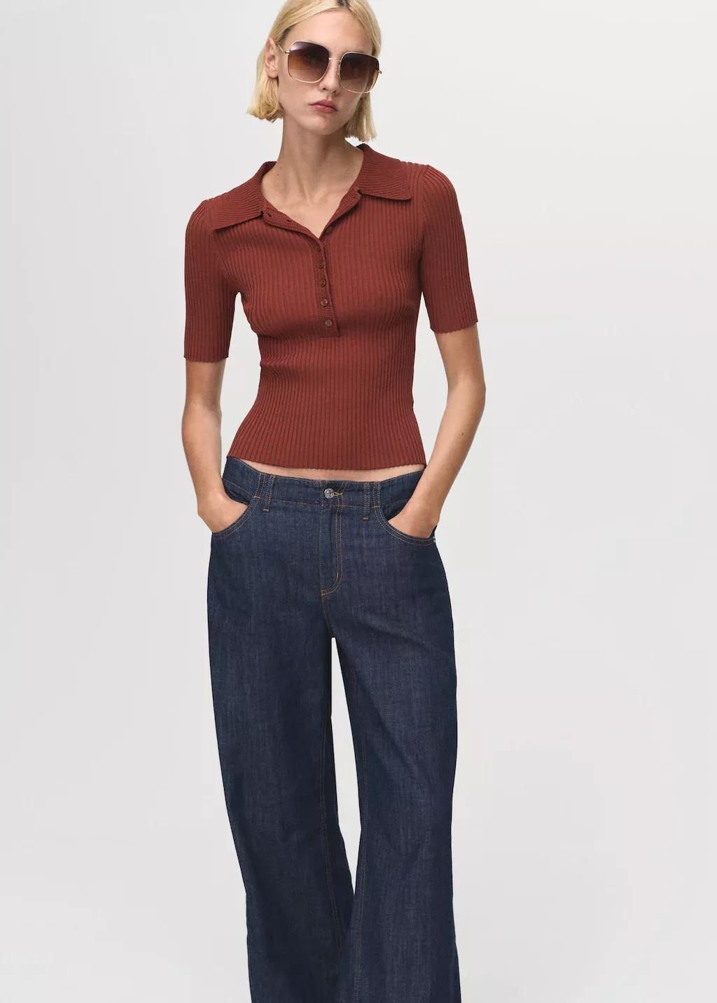 OPEN BLUE Wide leg mid-rise jeans, 0201_TS, large image number 3