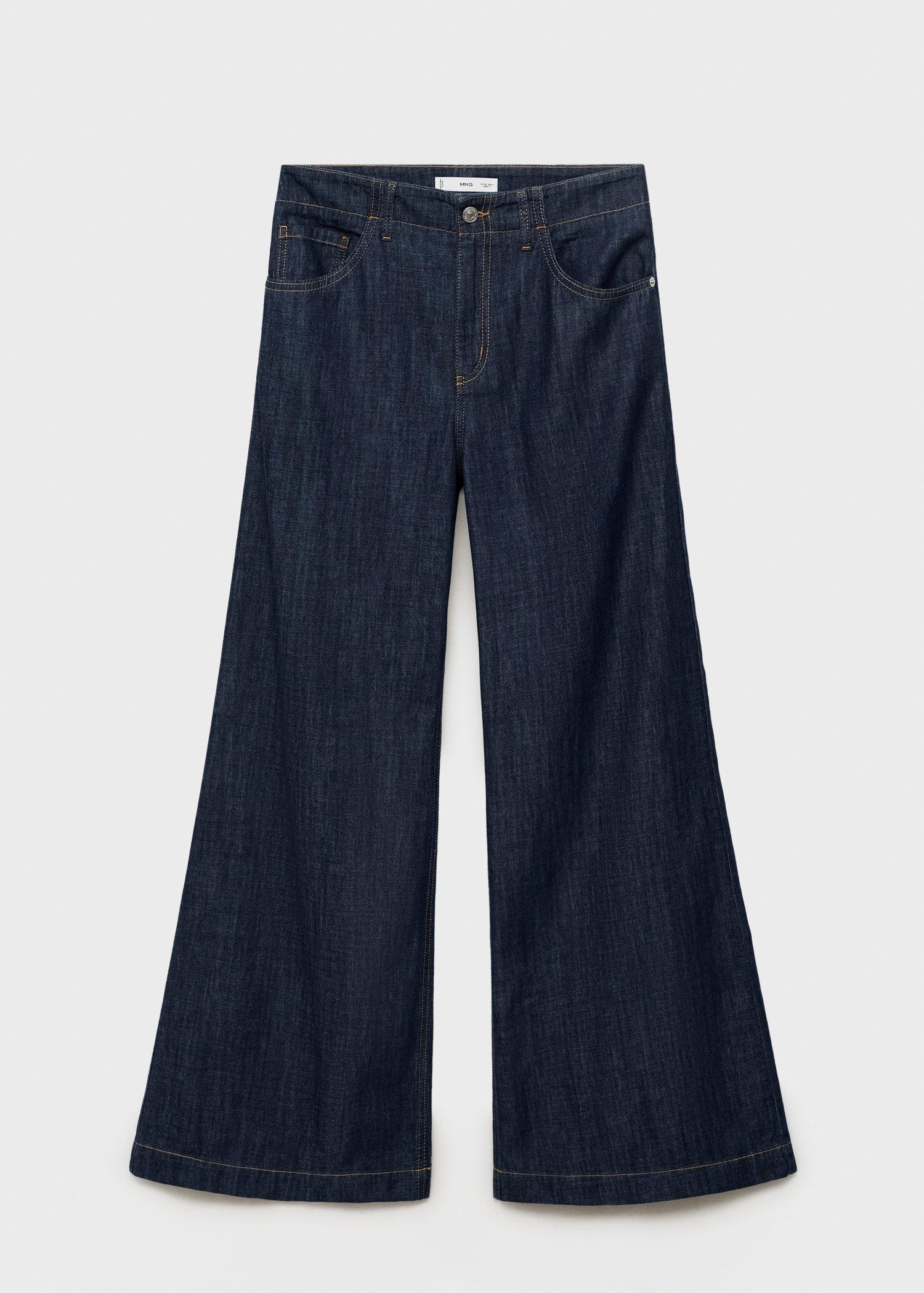 OPEN BLUE Wide leg mid-rise jeans, , large image number 12