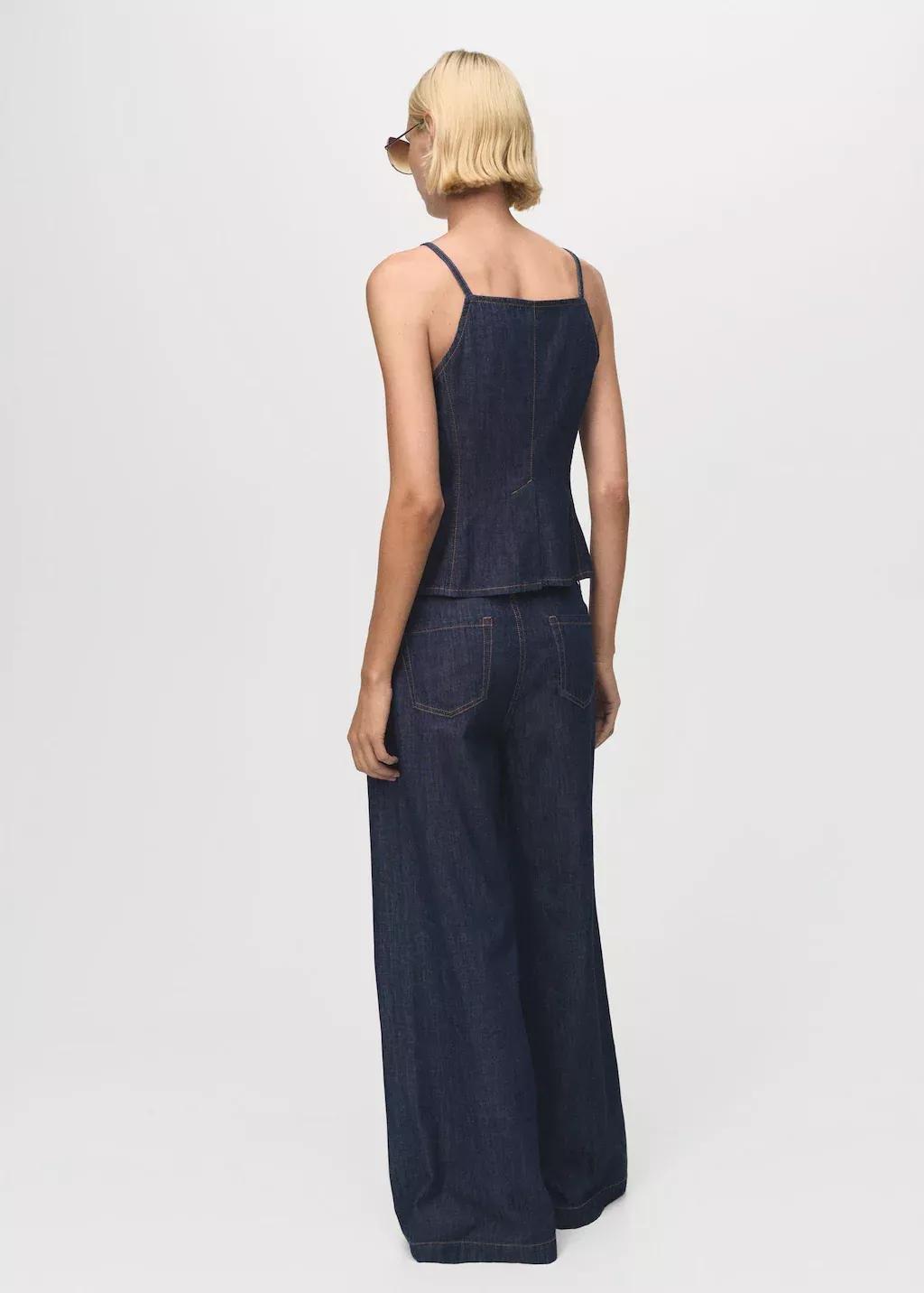 OPEN BLUE Wide leg mid-rise jeans, 0201_TS, large image number 13