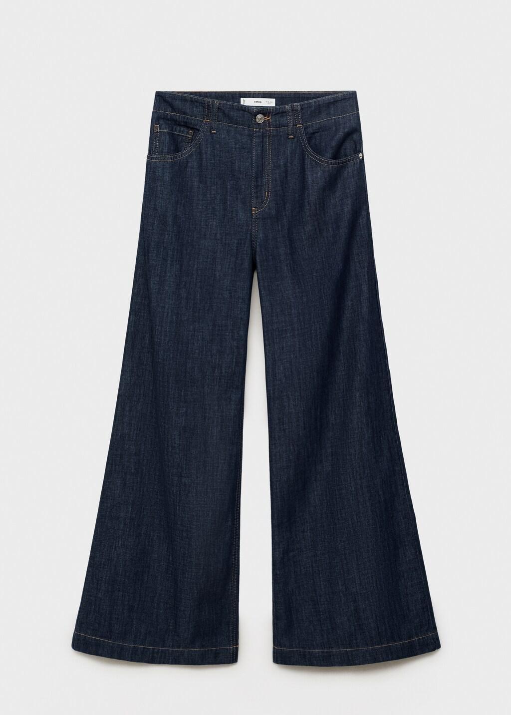 OPEN BLUE Wide leg mid-rise jeans, , large image number 14