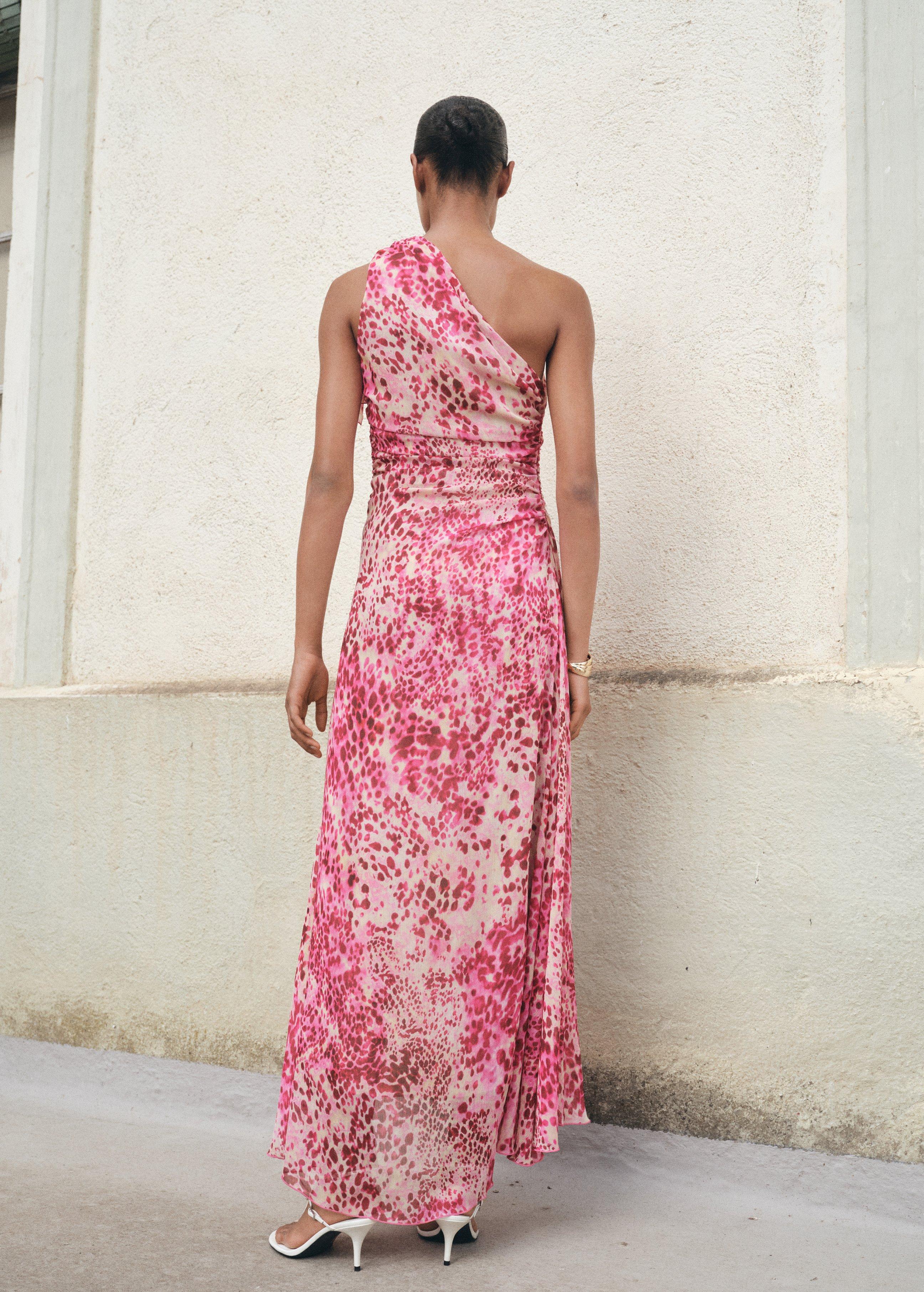 BRIGHT PINK Asymmetrical animal-print dress, , large image number 4