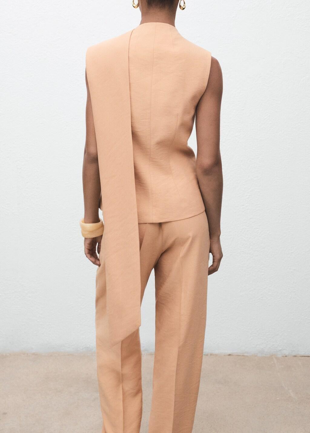 Pink Lt Pastel Asymmetrical Foulard Top, , large image number 2