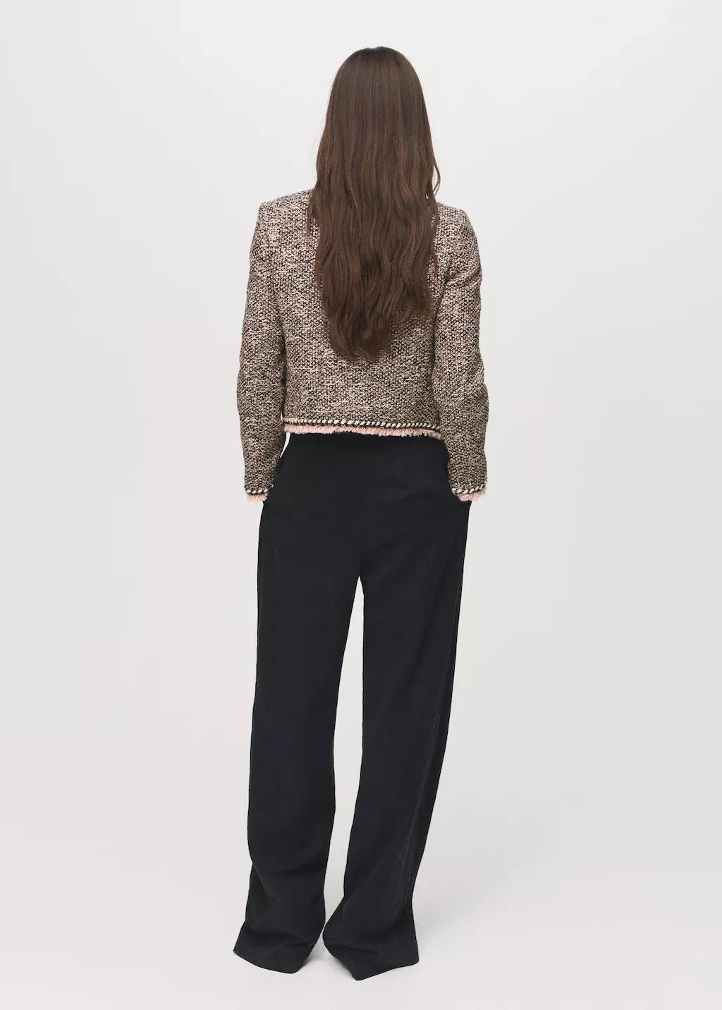 Black Pocket Tweed Jacket, , large image number 2