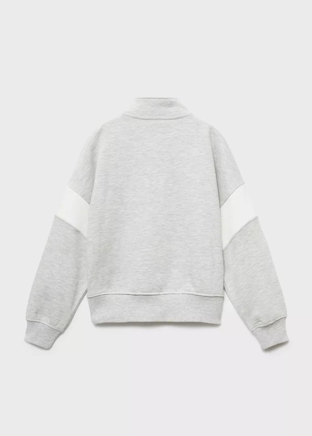 Grey Perkins-Neck Sweatshirt, Kids Girls, , large image number 1