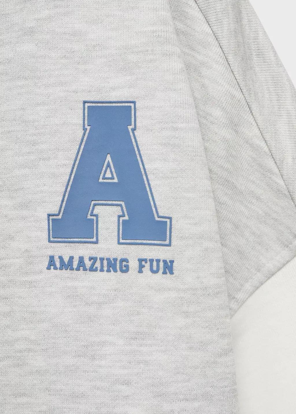 Grey Perkins-Neck Sweatshirt, Kids Girls, , large image number 2