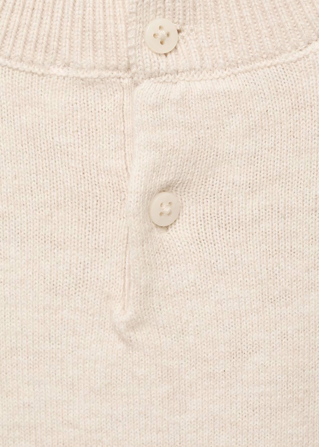 Beige Ruffle Knitted Sweater, Baby Girl, , large image number 2