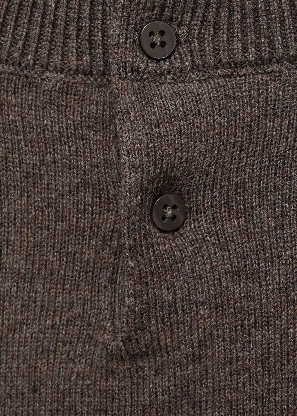 Brown Ruffle Knitted Sweater, Baby Girl, Brown, large image number 2