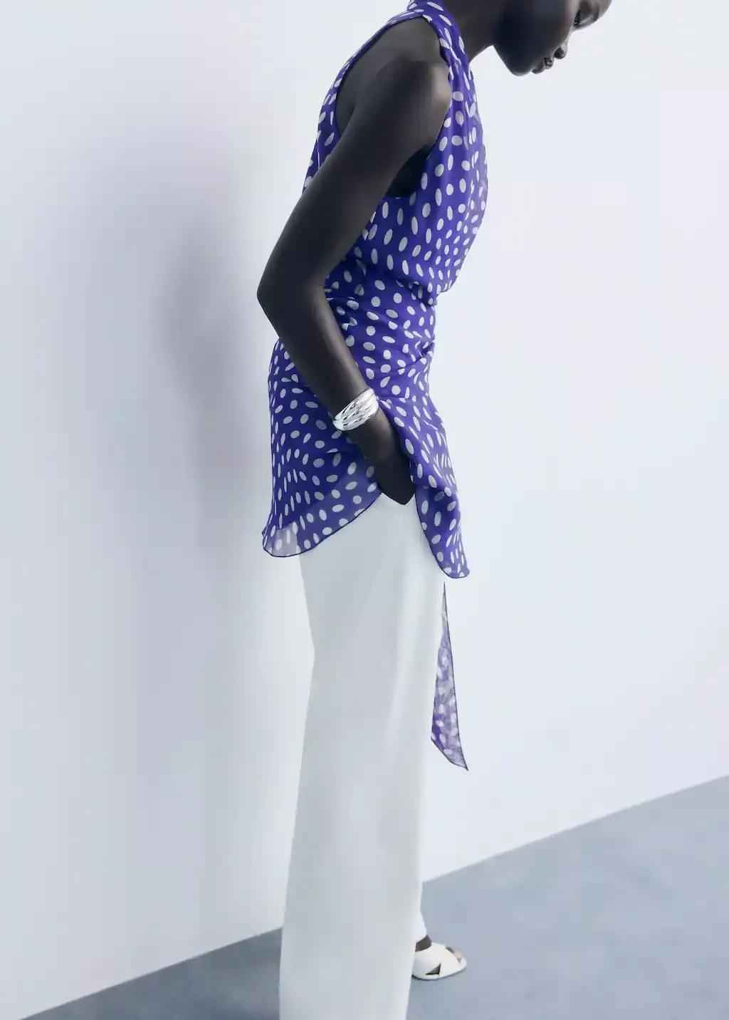Brown Dots Wrap Dress, , large image number 2