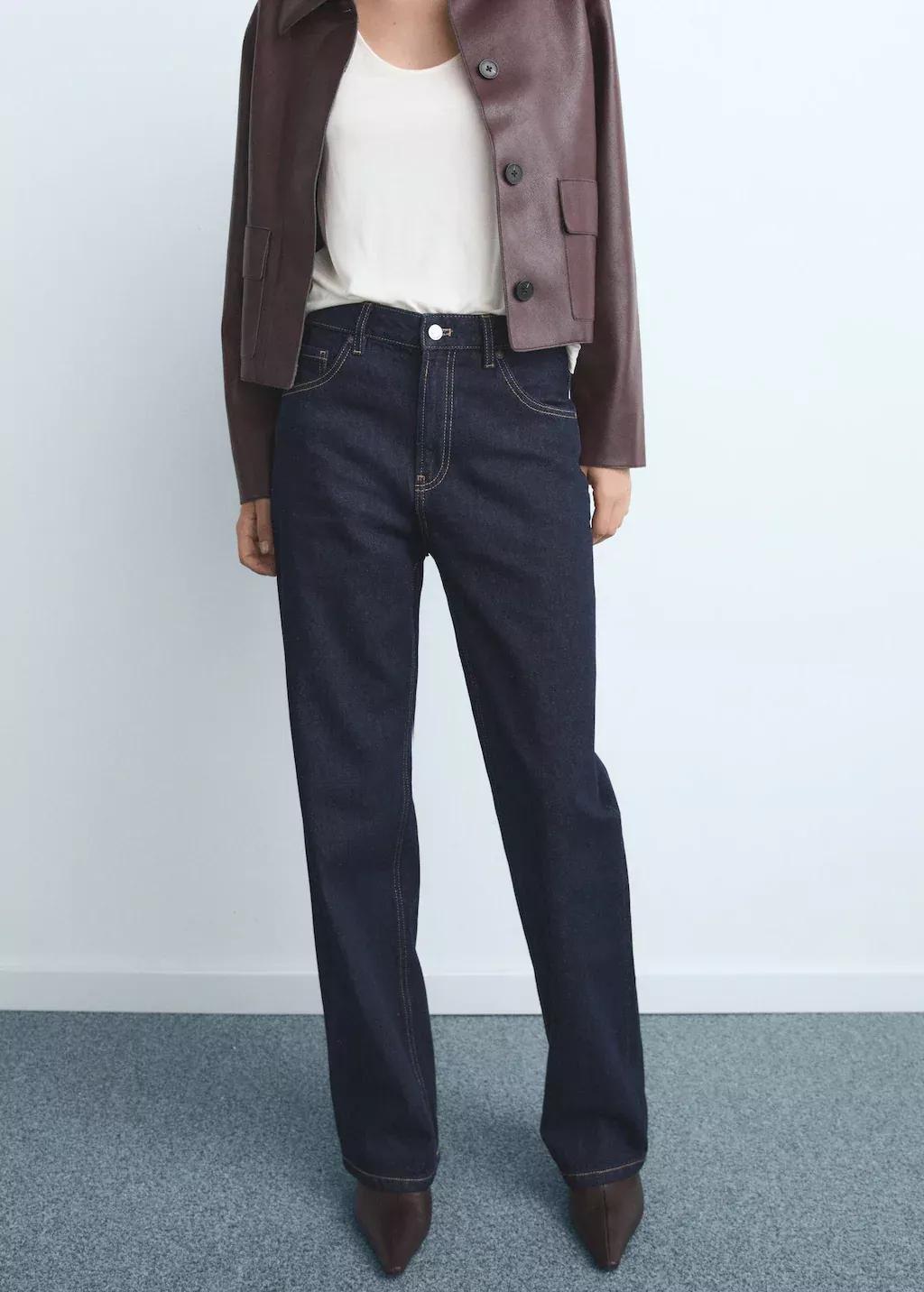 Blue Miami Medium-Rise Straight-Fit Jeans, 0201_TS, large image number 0