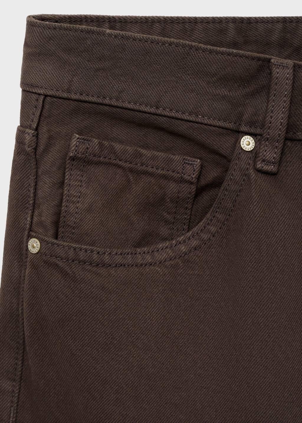 Brown Miami Medium-Rise Straight-Fit Jeans, , large image number 4