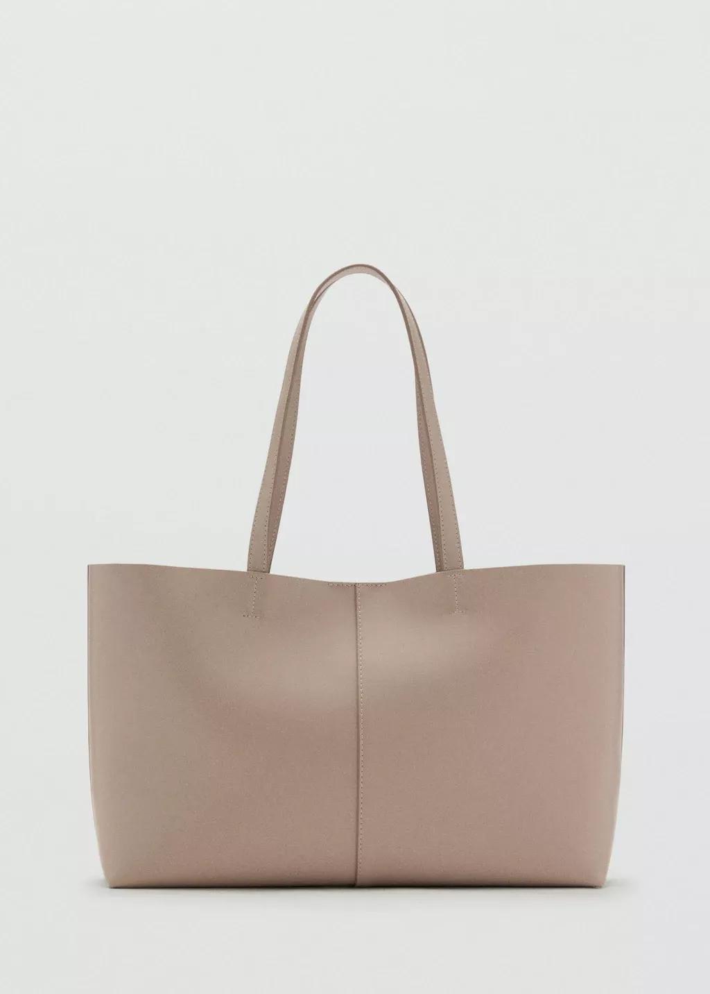 Brown Shopper Bag With Double Handle, Medium Brown, large image number 3