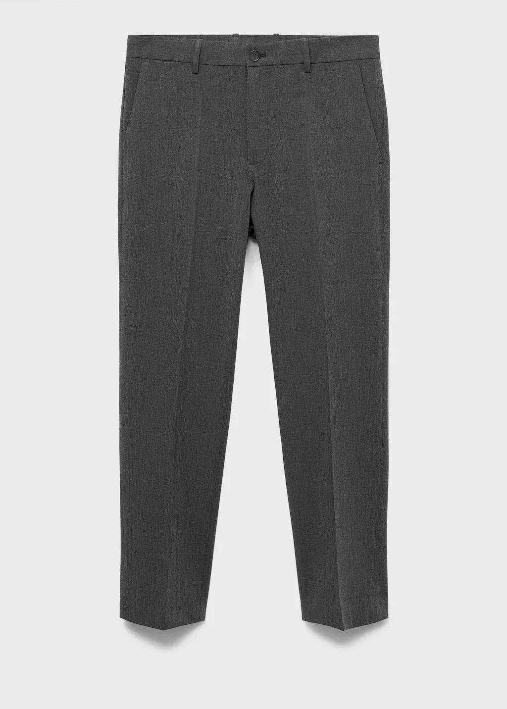 GREY Bologna slim-fit comfort-stretch trousers, Grey, large image number 3