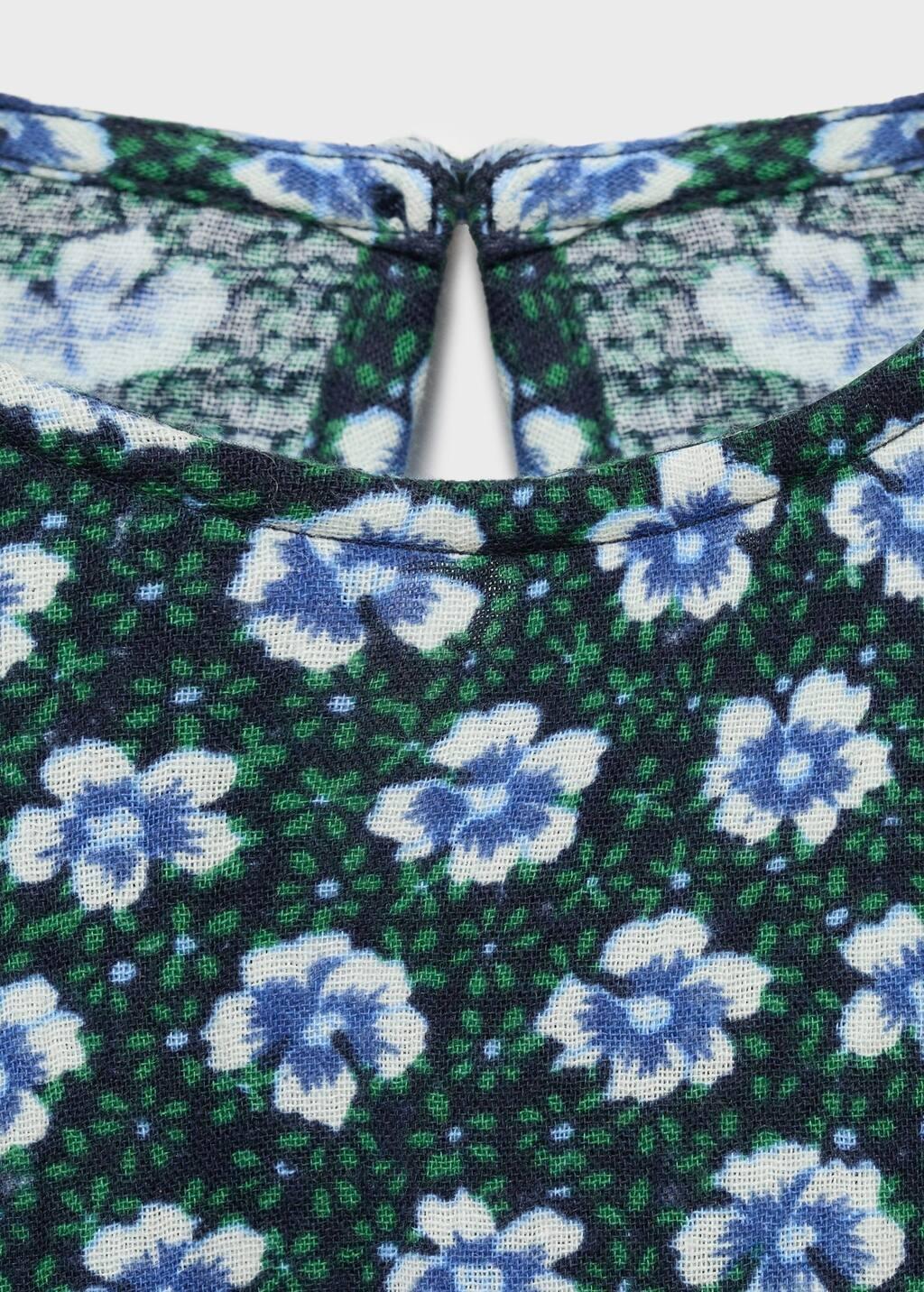 Green Ruched Floral Dress, Kids Girl, , large image number 2