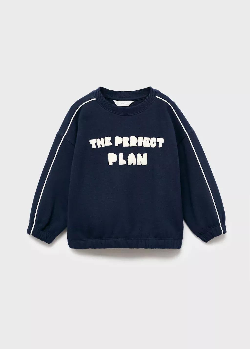 Navy Printed Embossed Sweatshirt, Baby Boy, , large image number 0