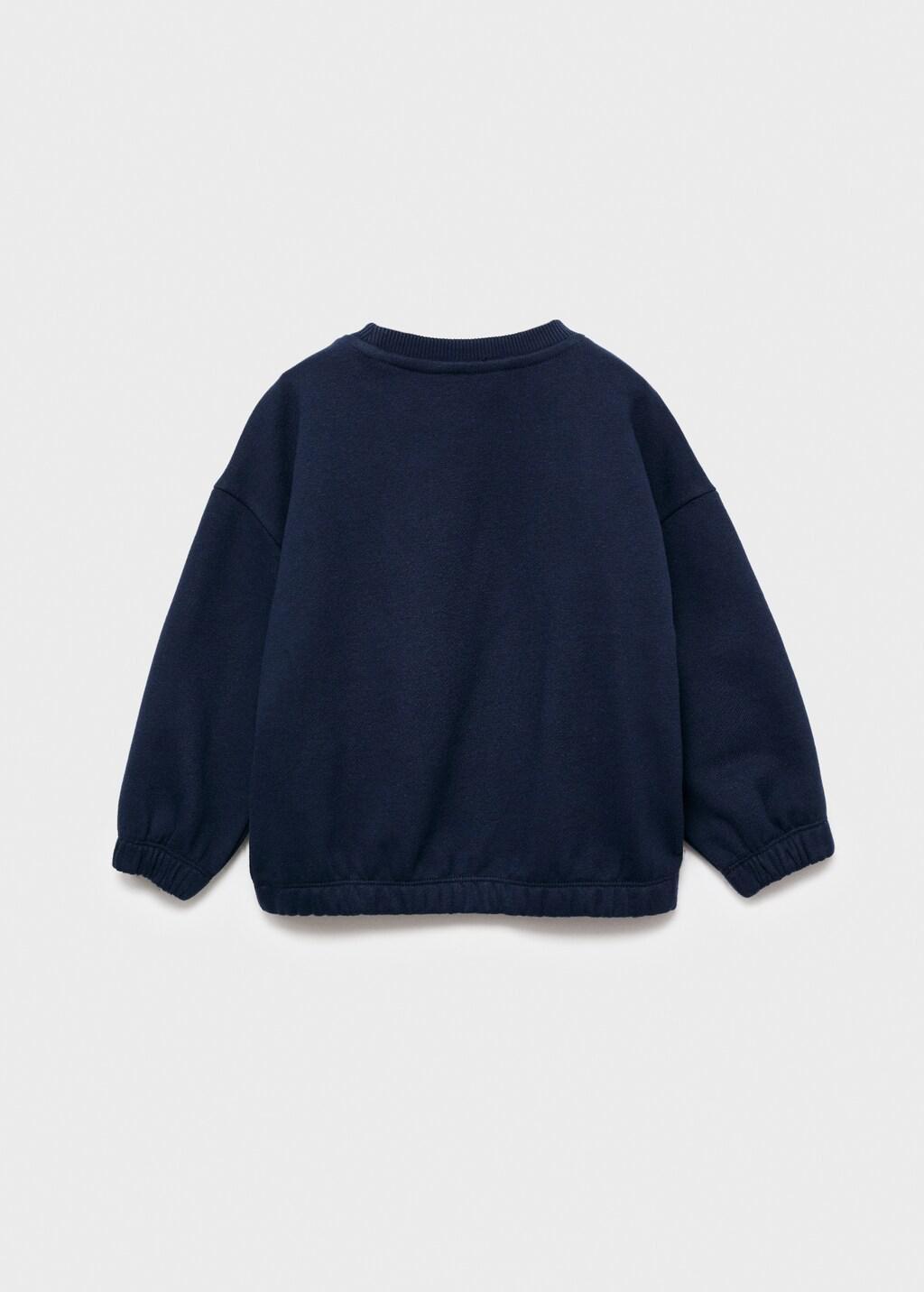 Navy Printed Embossed Sweatshirt, Baby Boy, , large image number 2