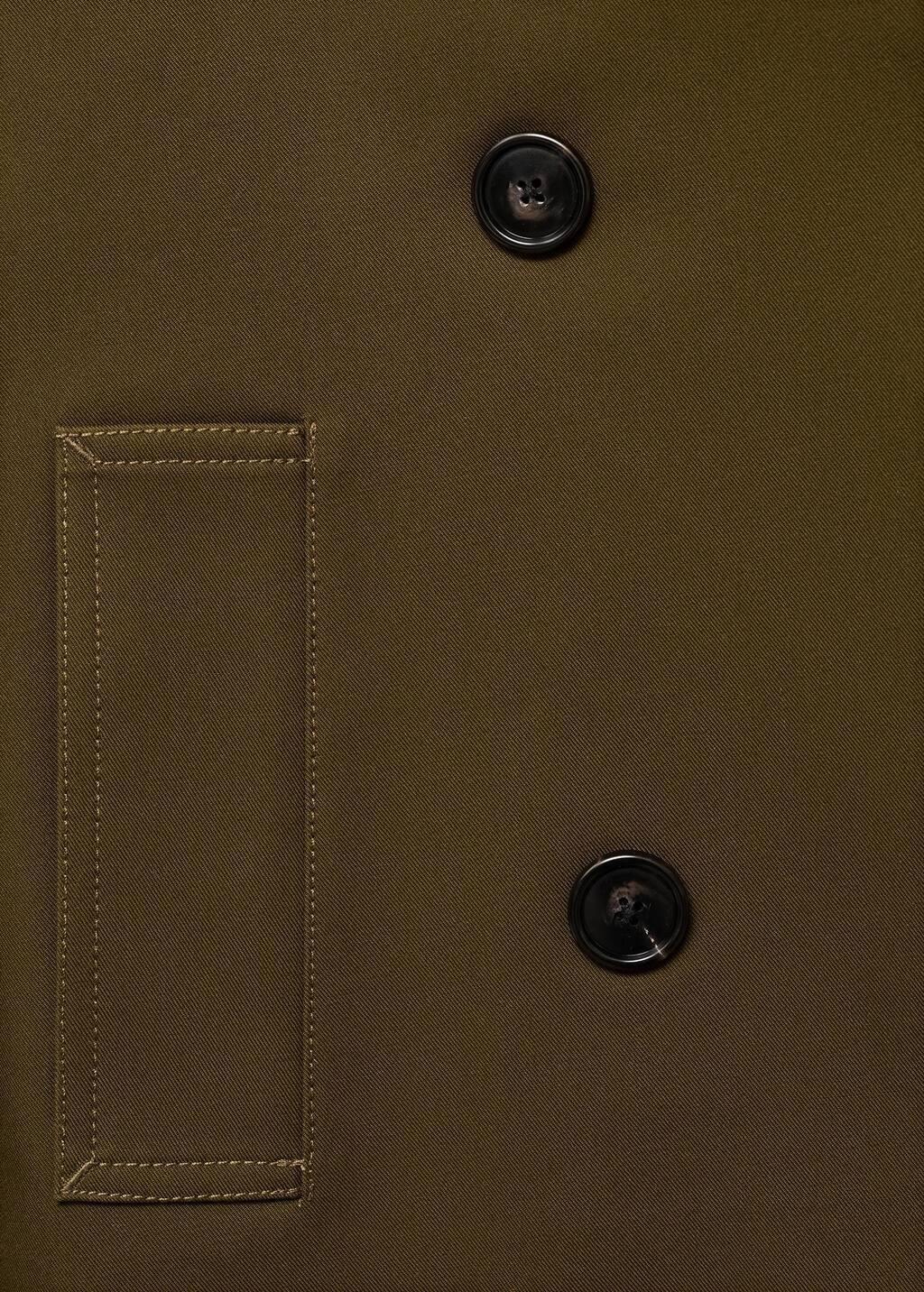 BEIGE - KHAKI Oversized short double-breasted trench coat, Beige - Khaki, large image number 5