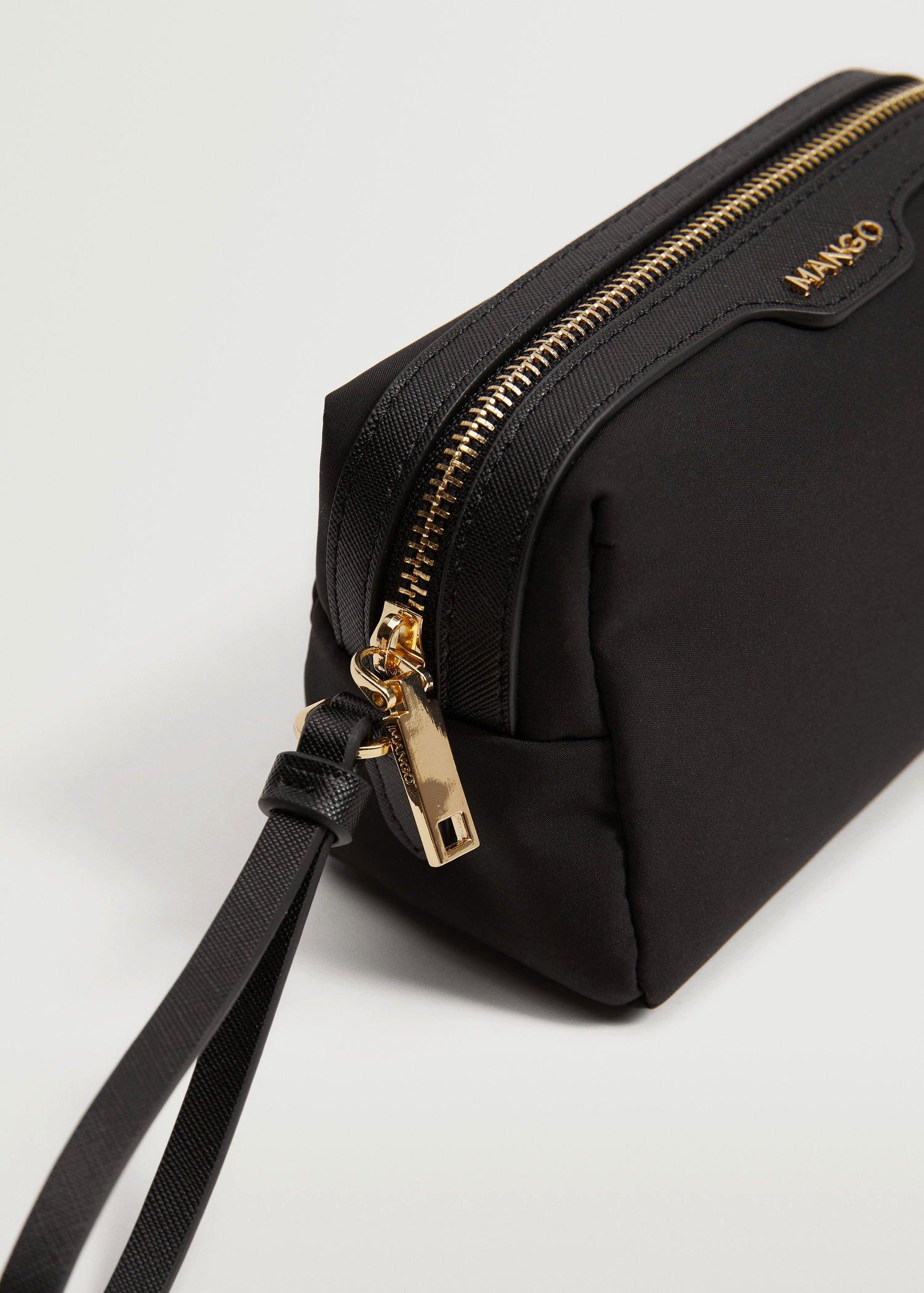 Black Logo Zipper Toiletry Bag, , large image number 1
