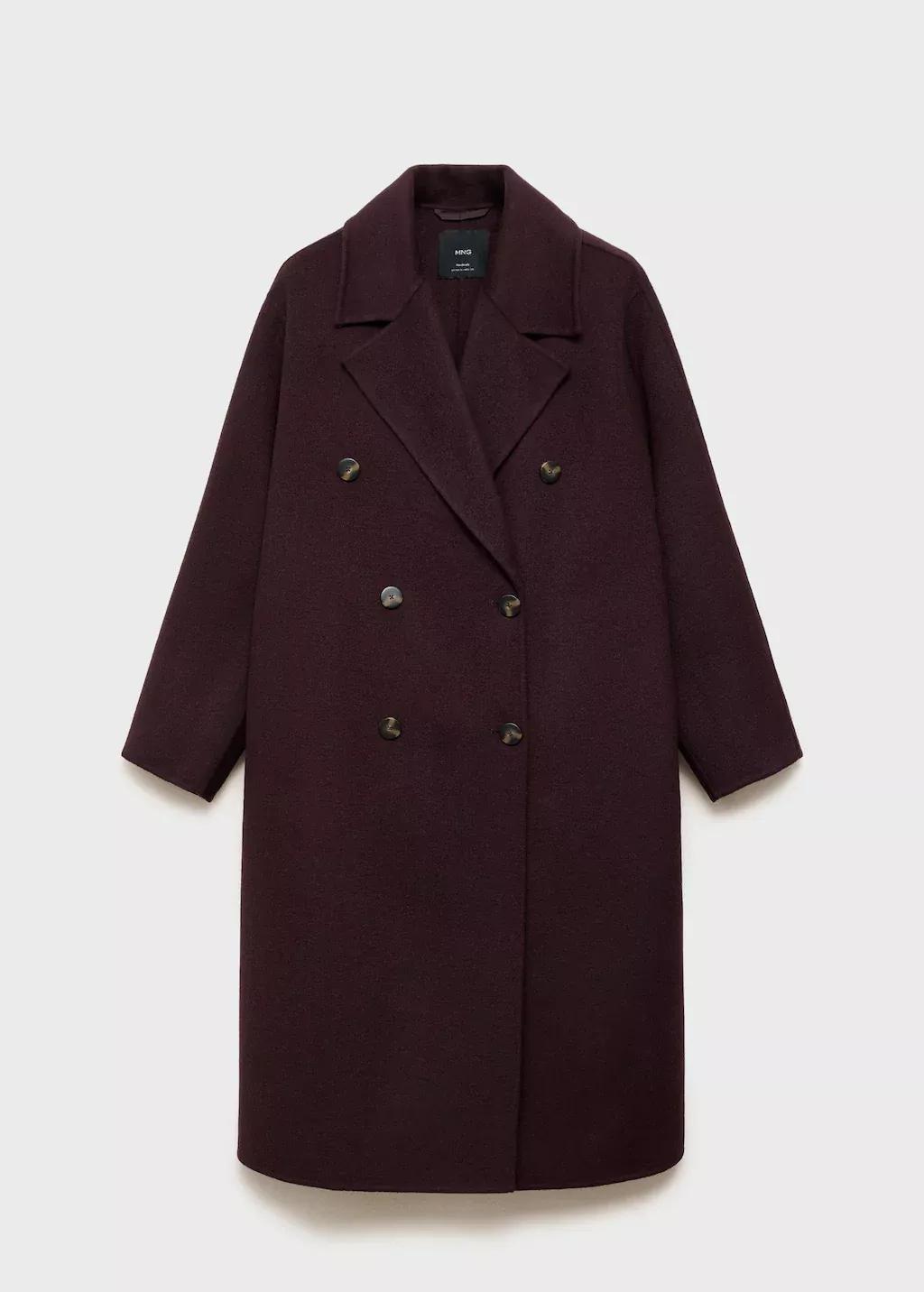 Red Handmade Oversized Wool Coat, , large image number 0