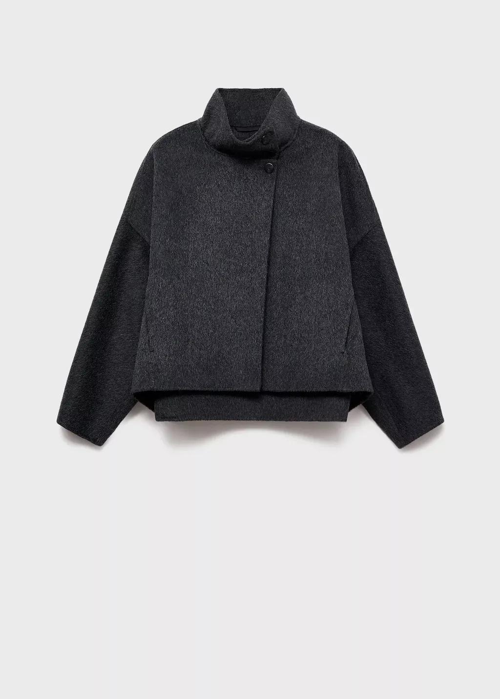 Grey Oversize Wool Jacket, , large image number 0
