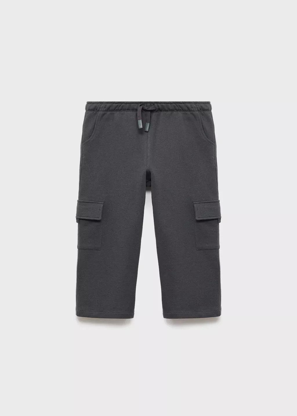 Grey Cargo Joggers With Drawstring, Baby Boy, , large image number 0