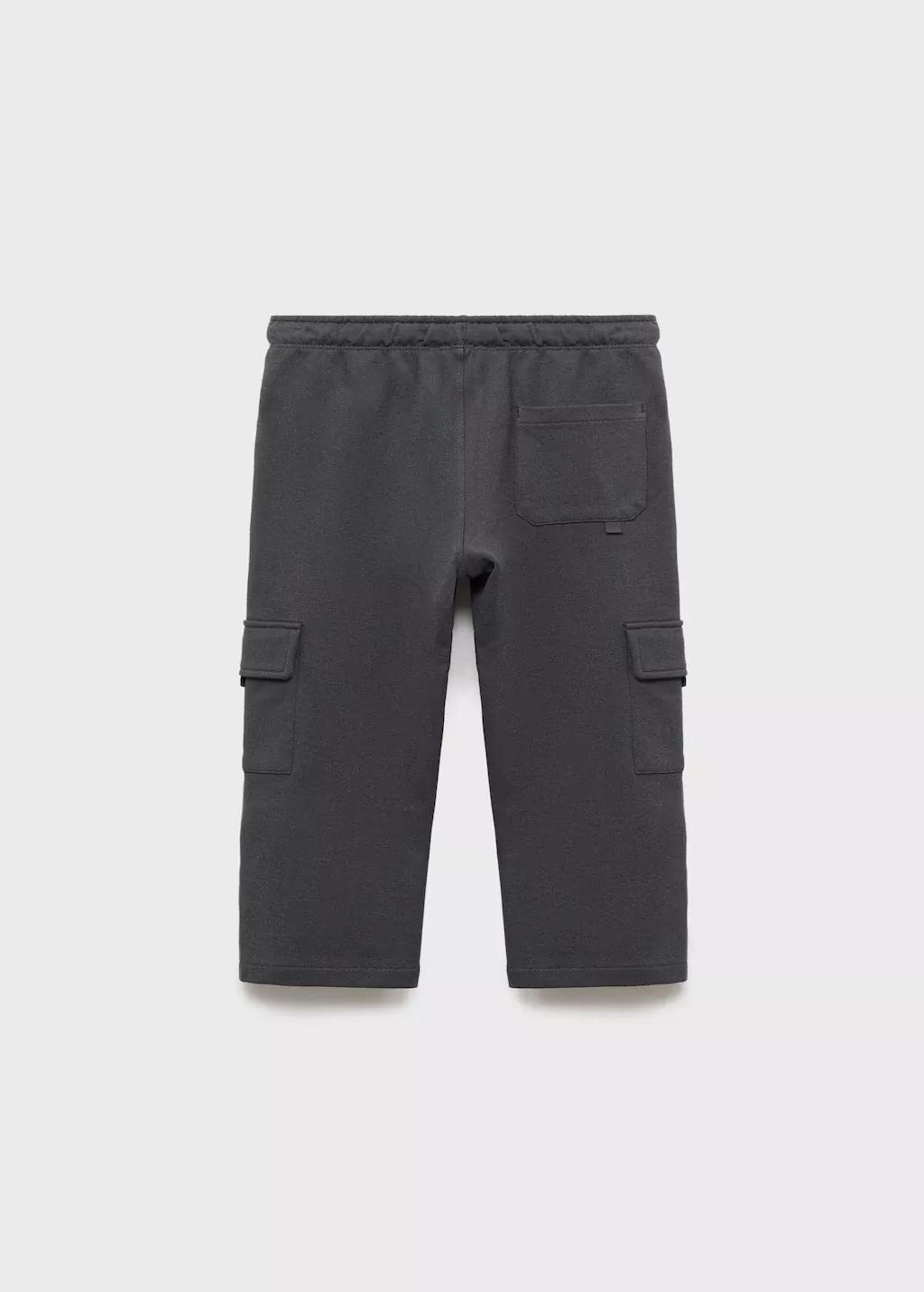 Grey Cargo Joggers With Drawstring, Baby Boy, , large image number 1
