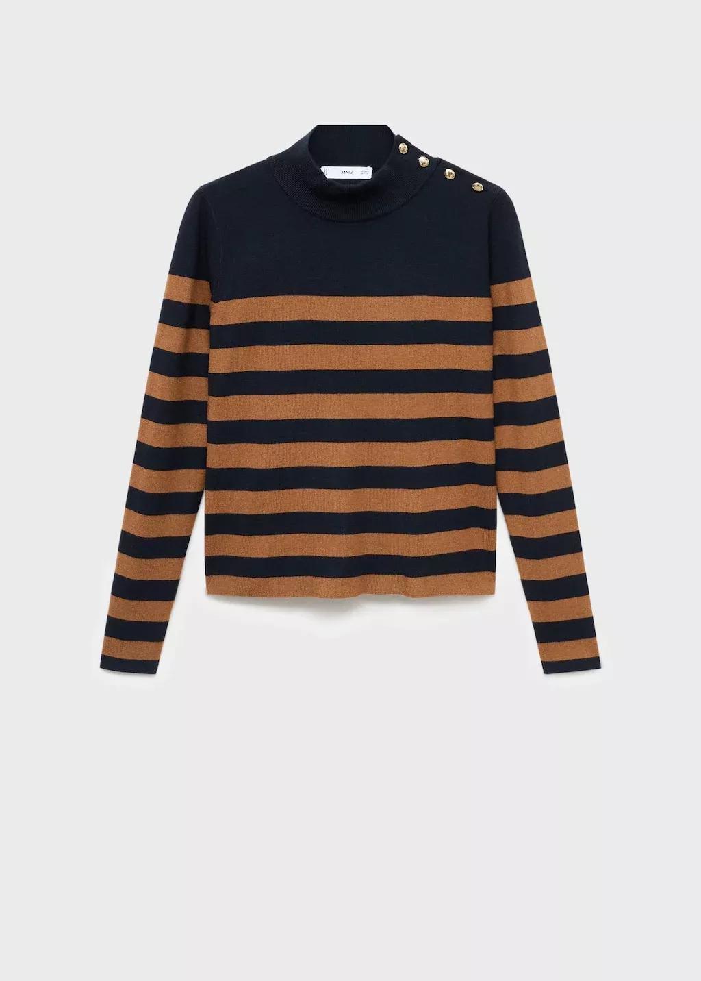 Brown Cardigan With Cuff Opening, Medium Brown, medium