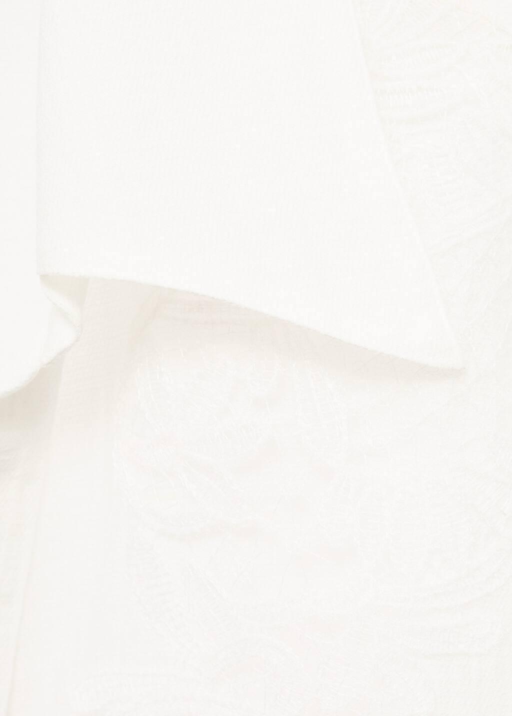White Lyocell Shirt With Patches, Natural White, large image number 1