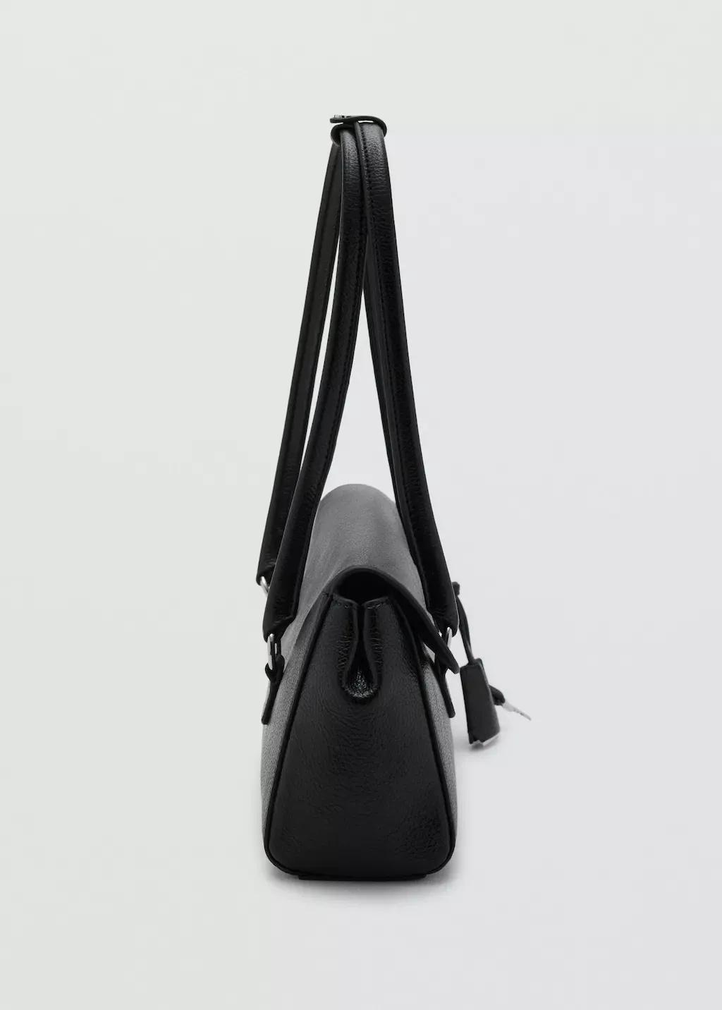 Black City Shoulder Flap Bag, Black, large image number 1