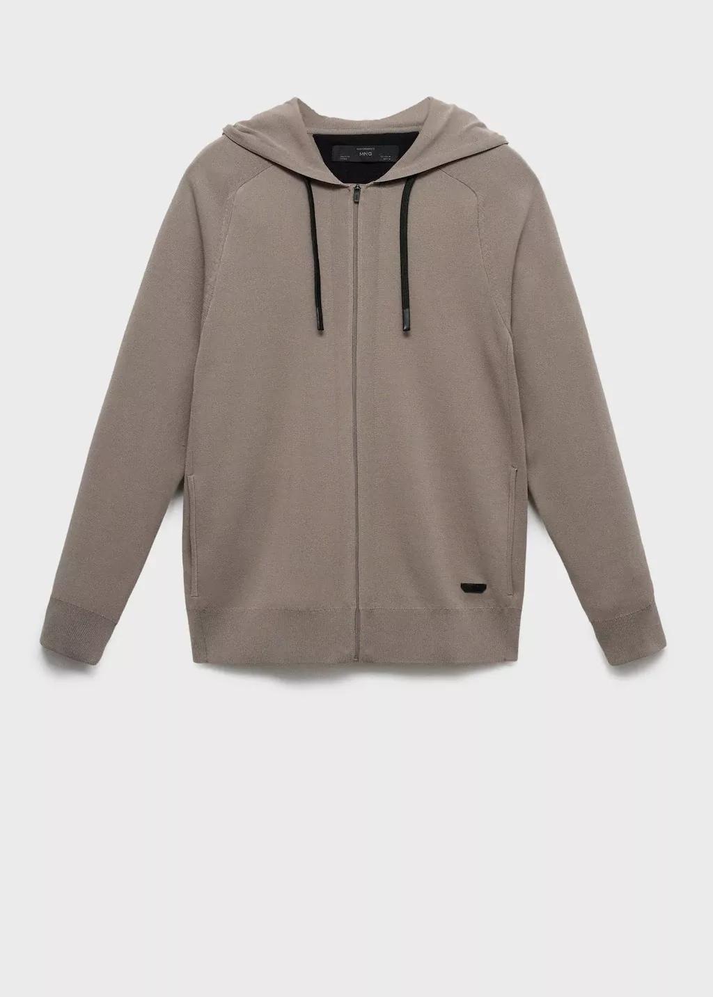 Brown Thermoregulating Zip-Up Sweatshirt, Medium Brown, large image number 0