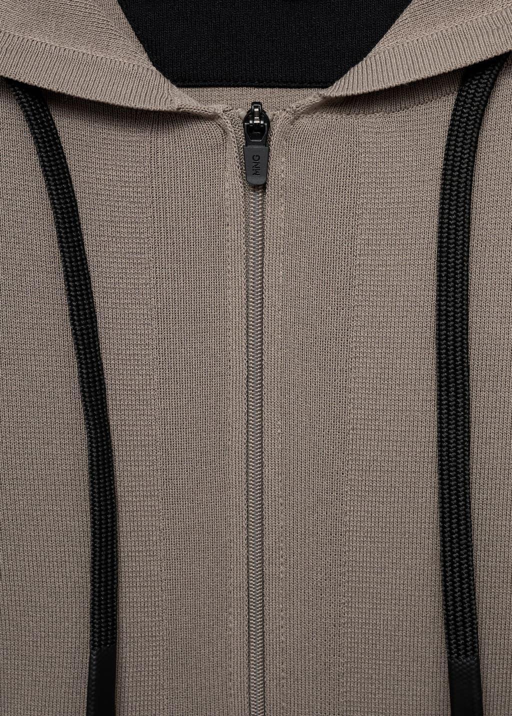 Brown Thermoregulating Zip-Up Sweatshirt, Medium Brown, large image number 1