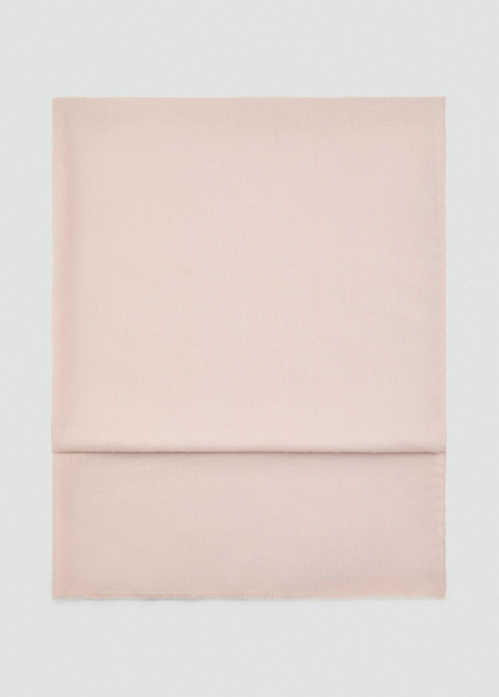 NATURAL WHITE Frayed edge scarf, 0201_03, medium