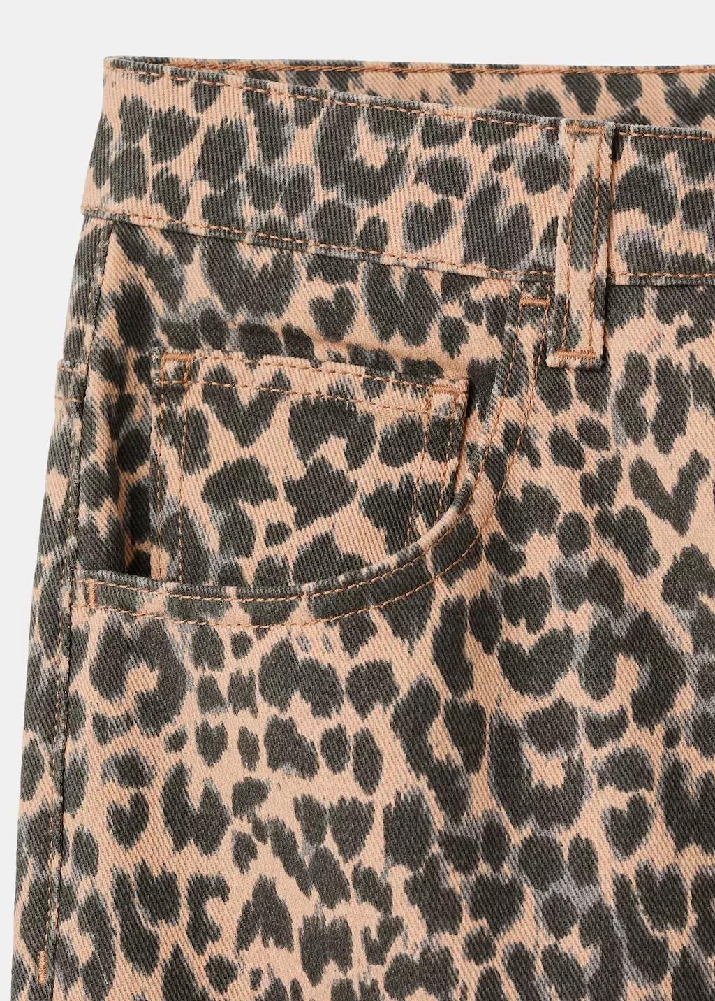 BROWN Leopard-print straight jeans, 0201_30, large image number 1