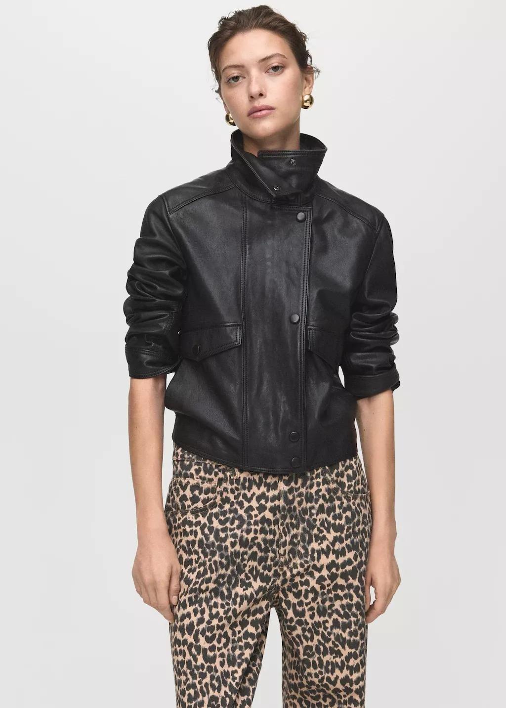 BROWN Leopard-print straight jeans, 0201_30, large image number 4