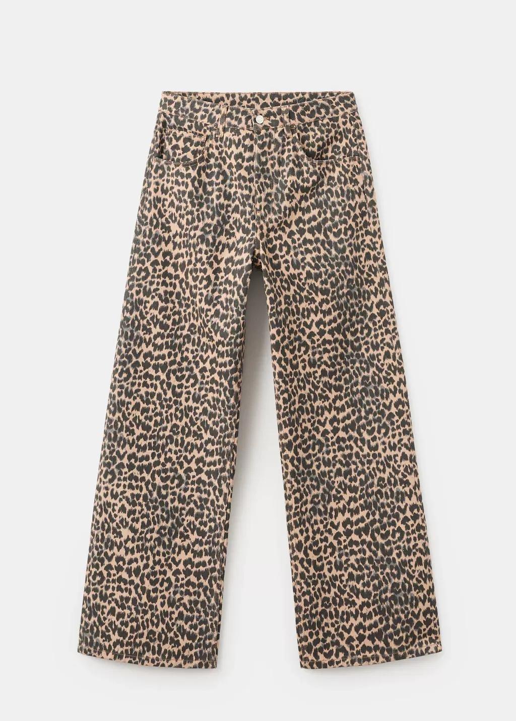 BROWN Leopard-print straight jeans, 0201_30, large image number 6