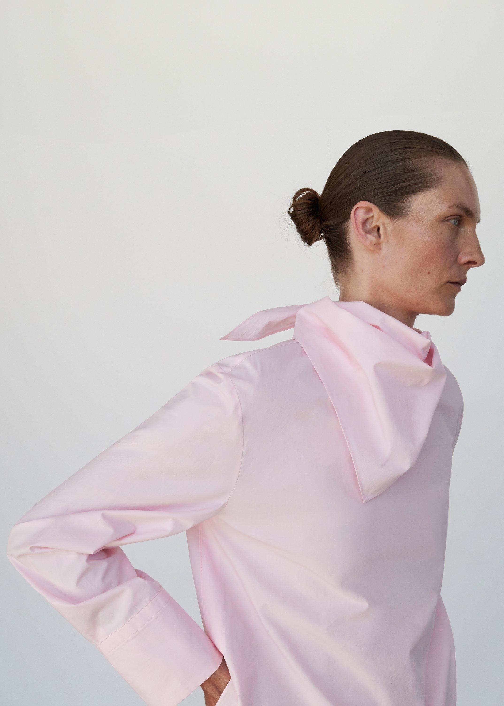 Pink Lt Pastel Poplin Blouse With Handkerchief, , large image number 1