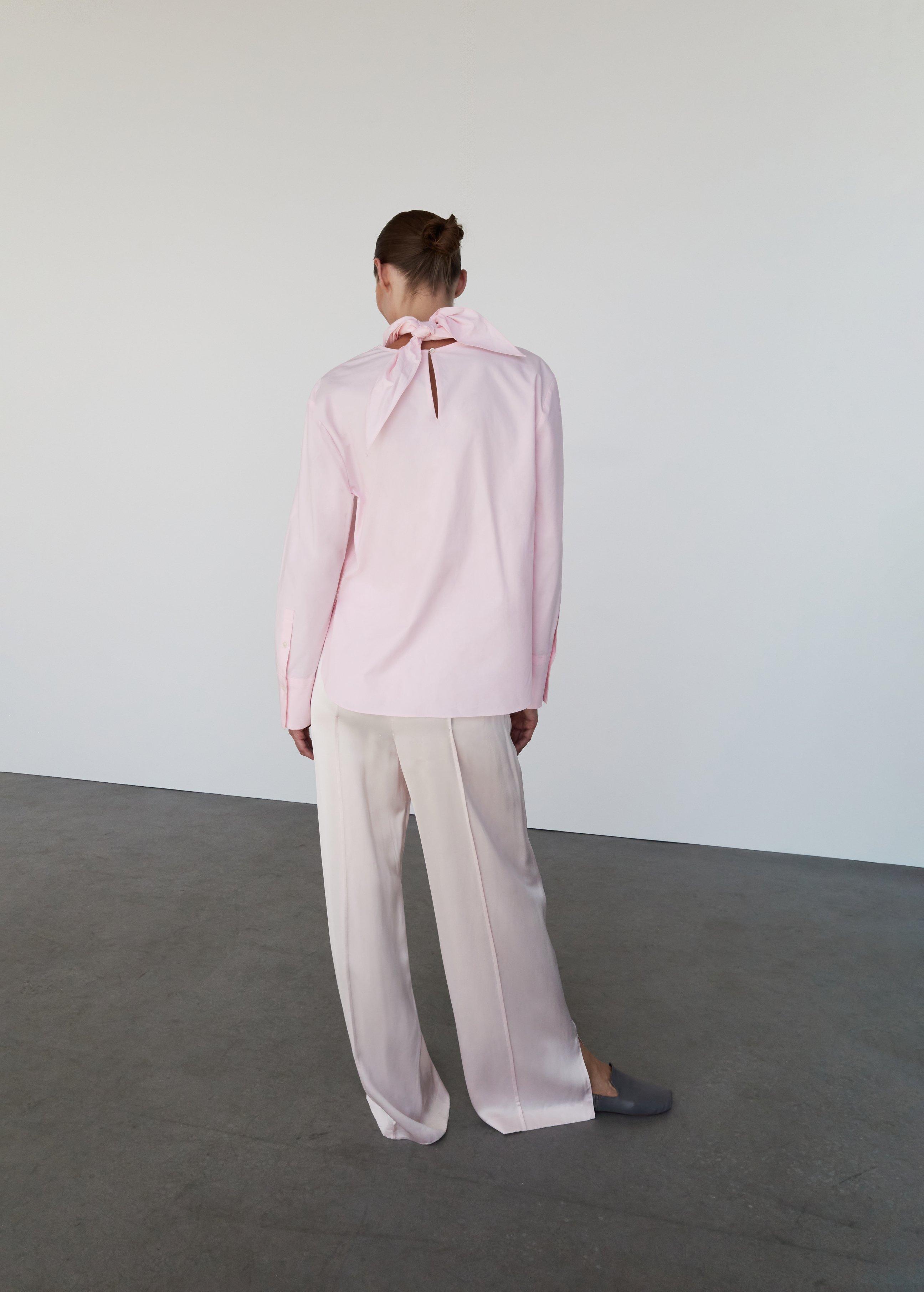 Pink Lt Pastel Poplin Blouse With Handkerchief, , large image number 3