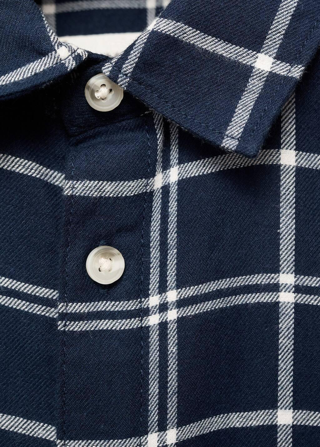 Navy Cotton Check Shirt, Kids Boys, Navy, large image number 2