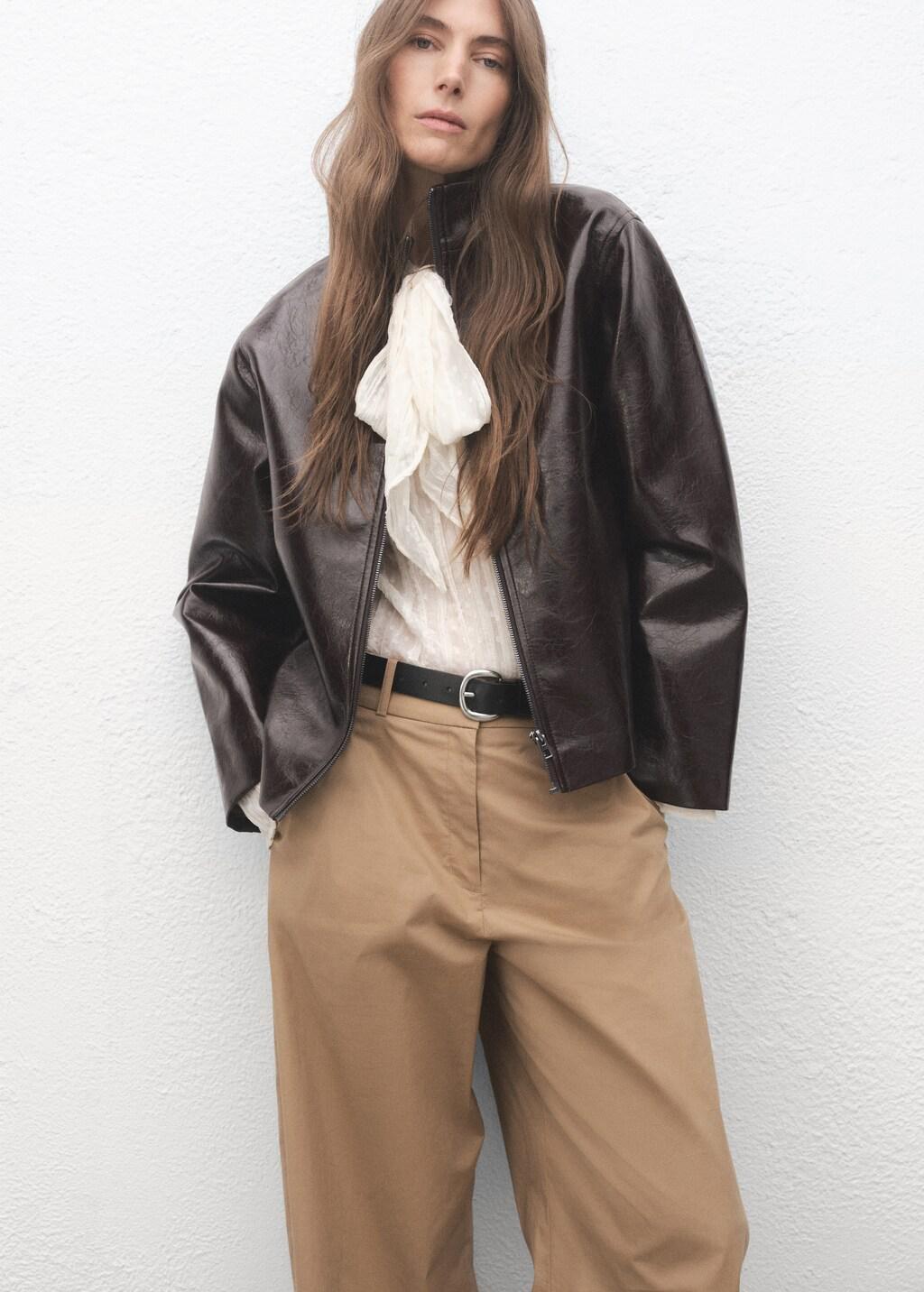 Black Rounded Buckle Leather Belt, 0201_99, medium