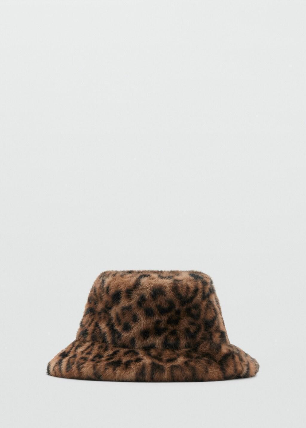 BROWN Leopard faux-fur bucket hat, 0201_30, large image number 3