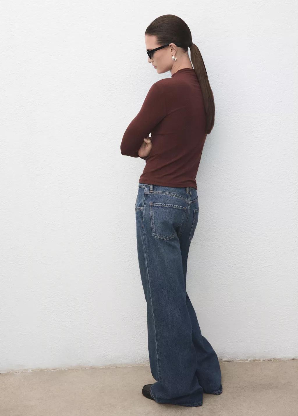 Brown Turtleneck T-Shirt, 0201_30, large image number 2