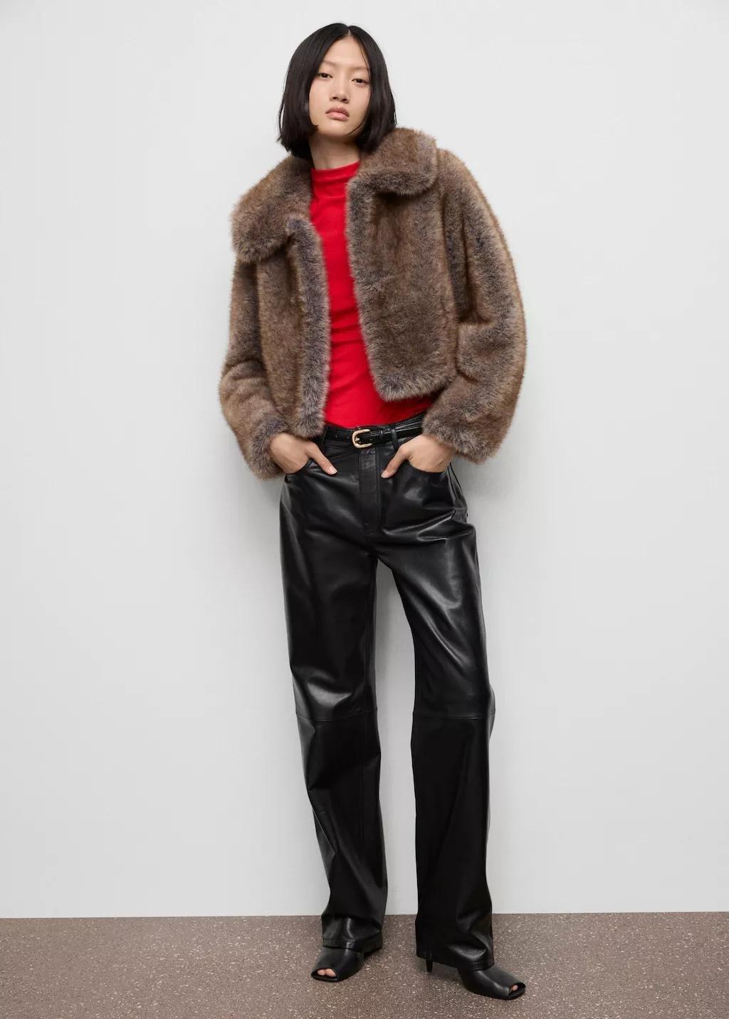 Red Turtleneck T-Shirt, 0201_70, medium