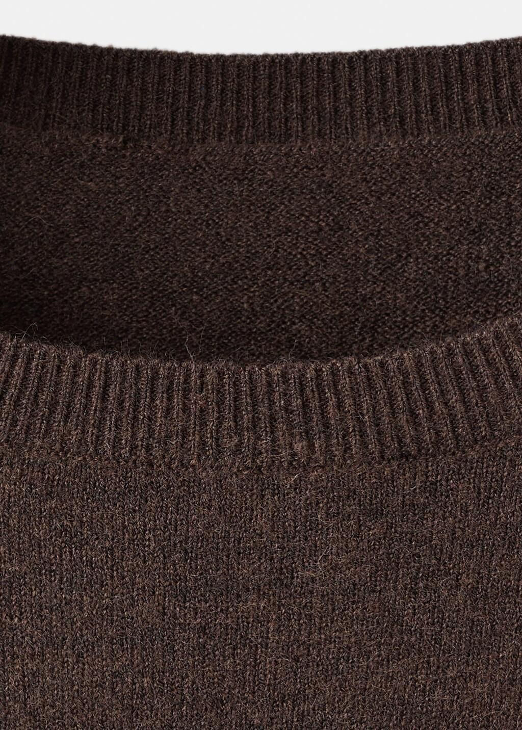 DARK BROWN Fine-knit dress, 0201_32, large image number 1