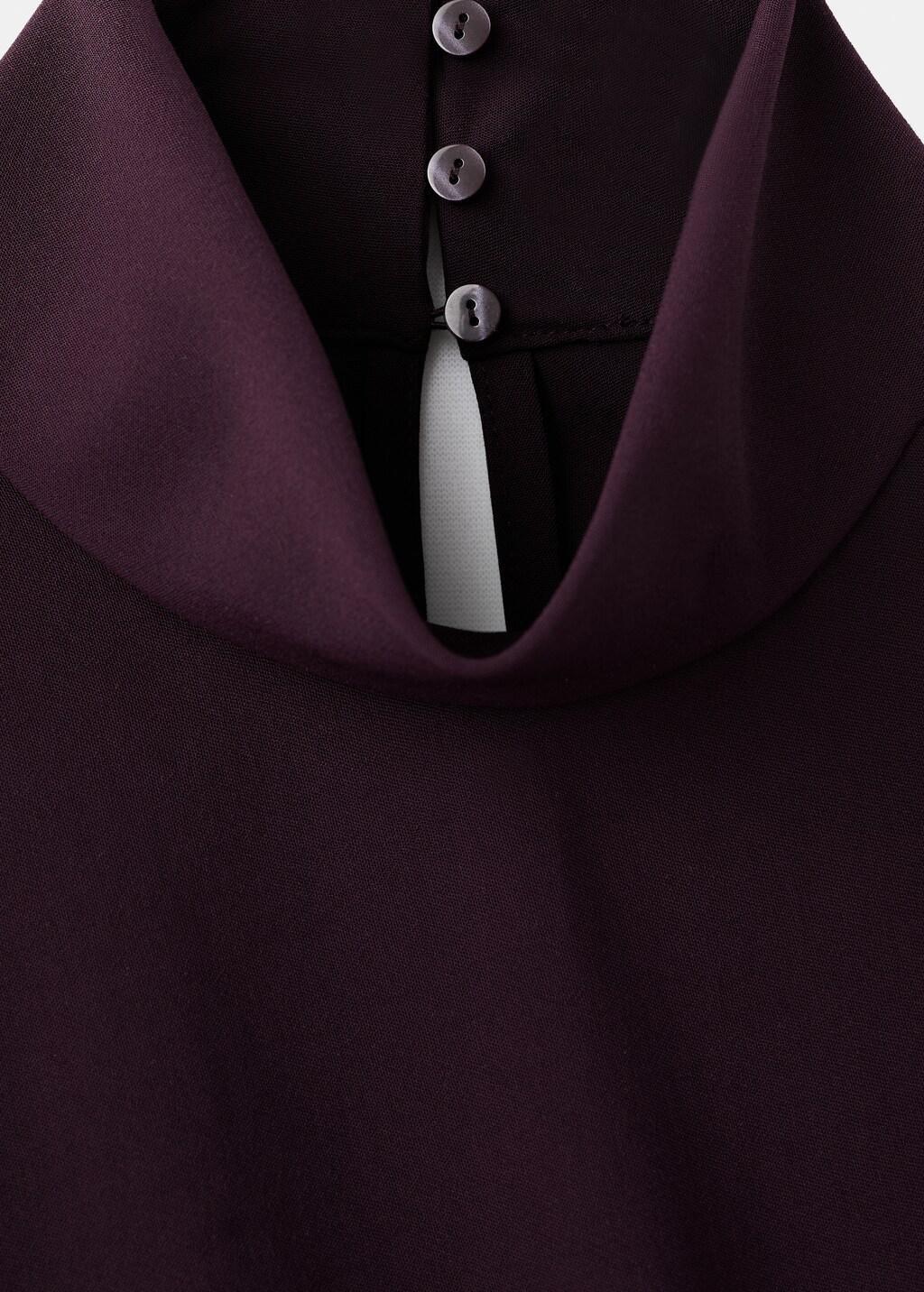 Purple Turtleneck Wrap Dress, 0201_65, large image number 1