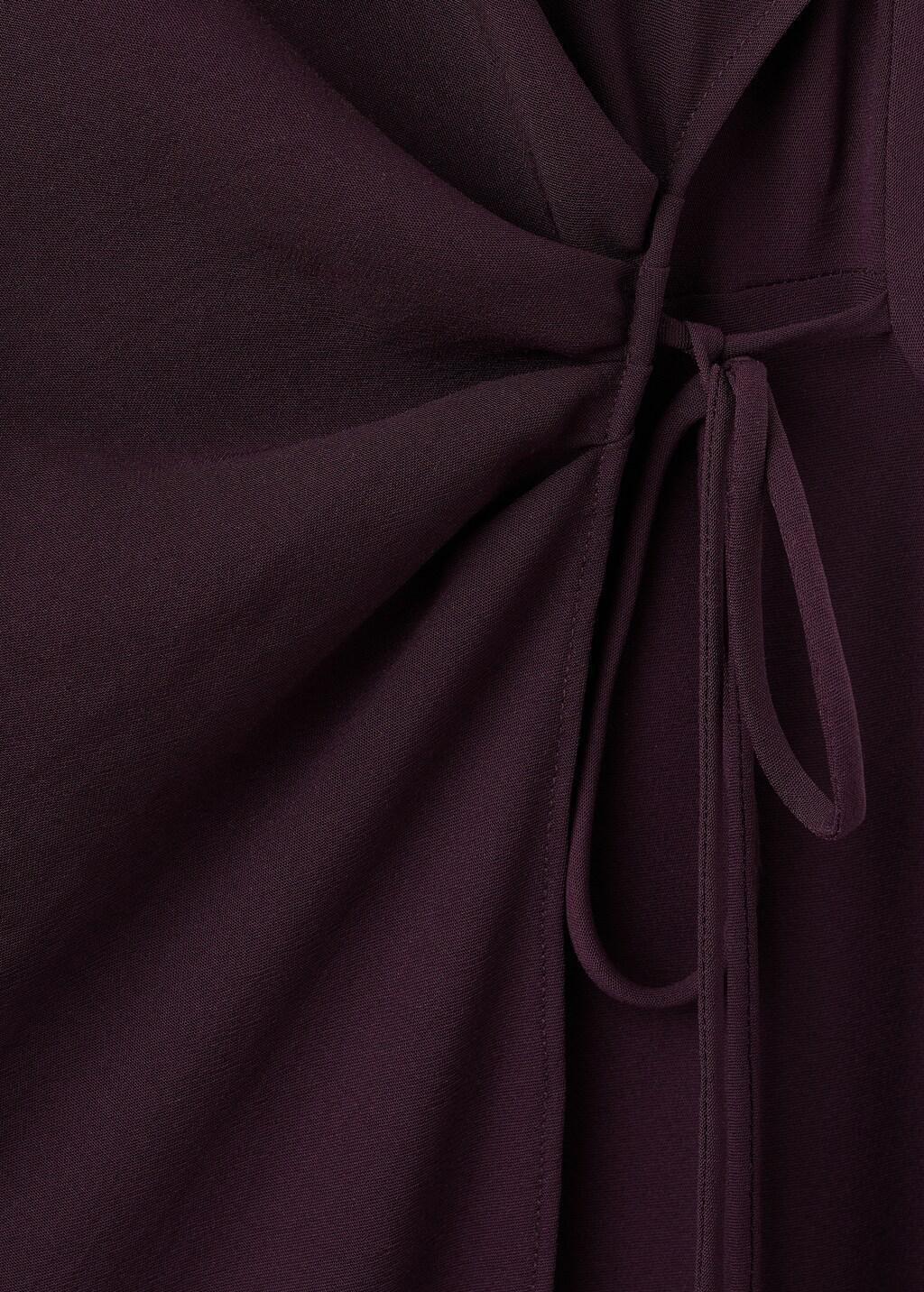 Purple Turtleneck Wrap Dress, 0201_65, large image number 5