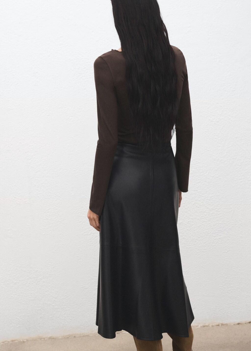 Brown Boat Neck T-Shirt, Brown, large image number 2